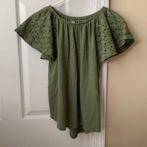 OldNavy green wide sleeve top